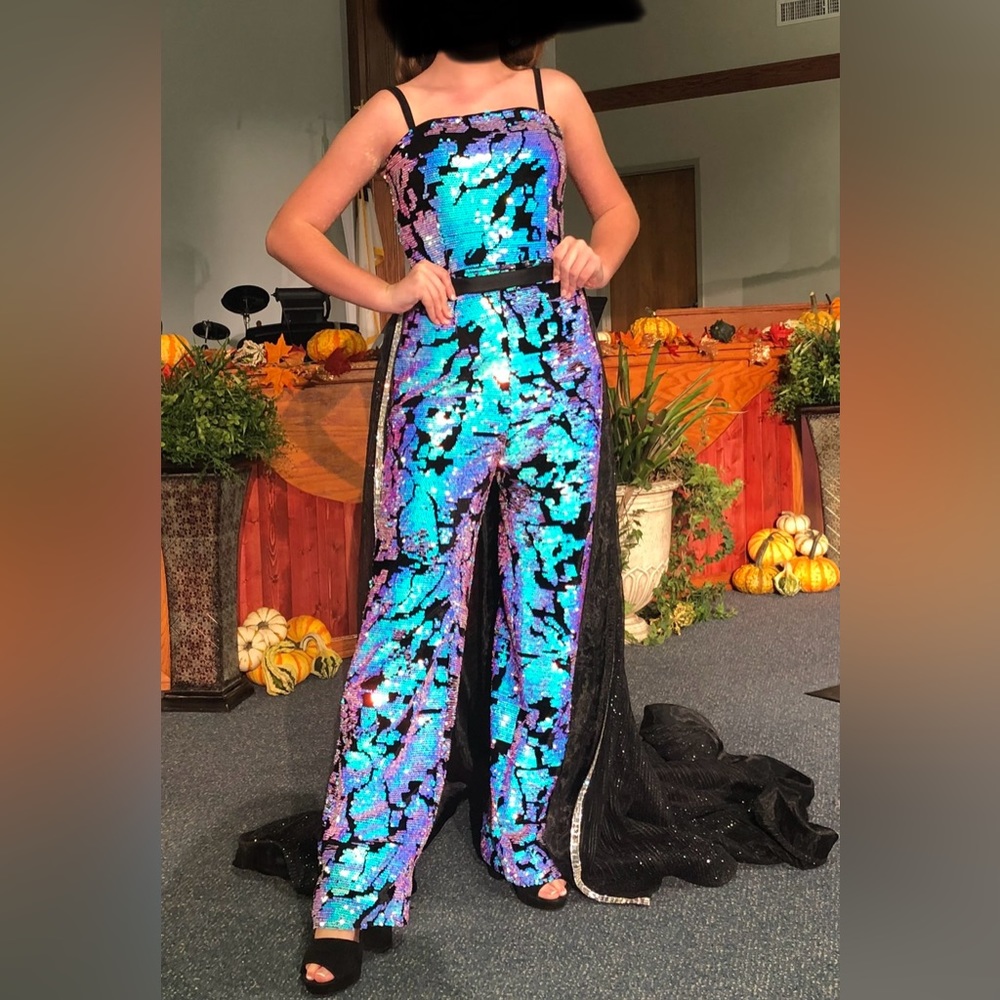 Jovani jumpsuit Johnathan Kayne over skirt